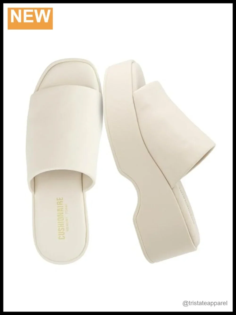 Wide Band Platform Wedge Sandals with Memory Foam Footbed